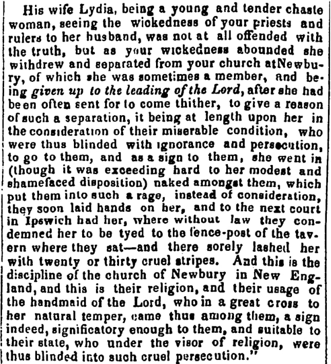 An article about Lydia Wardwell, Newburyport Herald newspaper 20 June 1845