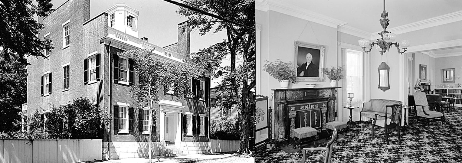 Photos: exterior and interior of the Henry Coffin House, 75 Main Street, Nantucket, Massachusetts. Credit: Nantucket Historical Association.