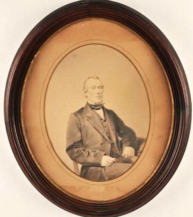 Photo: framed and matted oval portrait of Henry Coffin. Gift of Miles Carlisle. Credit: Nantucket Historical Association.