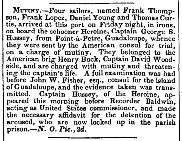 An article about George Hussey, Republic newspaper 13 February 1850