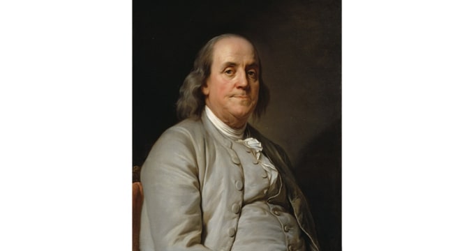 Illustration: Benjamin Franklin, by Joseph-Siffred Duplessis, c. 1785. Credit: National Portrait Gallery; Wikimedia Commons.