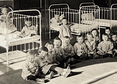 Photo: abandoned infants, from the Foundling Library Collection. Credit: Denver Public Library Archives.