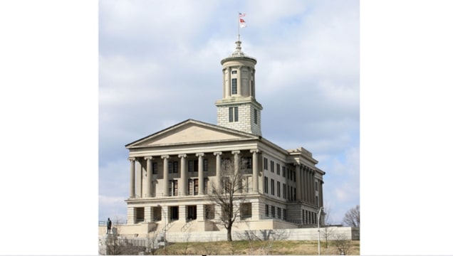 Photo: the Tennessee State Capitol in Nashville, Tennessee. Credit: Kaldari; Wikimedia Commons.