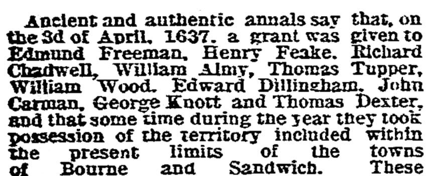 An article about Thomas Tupper, Boston Herald newspaper 1 September 1889