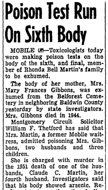 An article about Rhonda Martin, Decatur Daily newspaper 29 March 1956