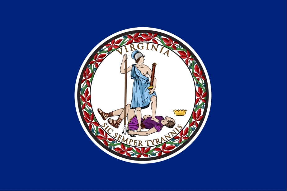 Illustration: Virginia state flag. Credit: Wikimedia Commons.