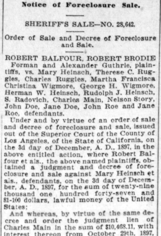 An article about Therese Ruggles, Los Angeles Evening Express newspaper 27 December 1897