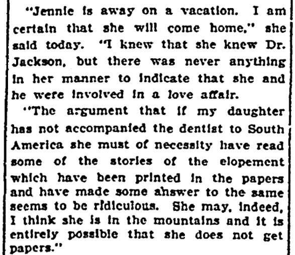 An article about Jennie Dorris, Oakland Tribune newspaper 25 August 1910