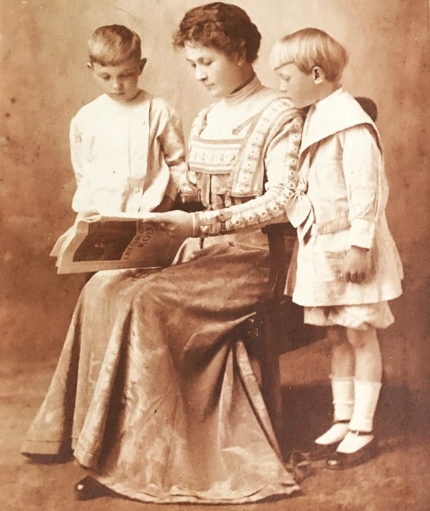 Photo: Maria Louisa Carruthers and her sons. Credit: Heritage Museum.