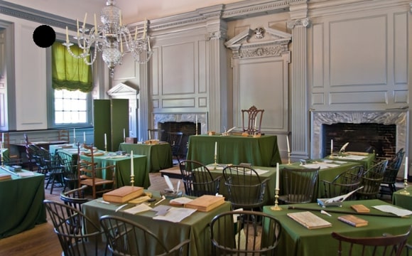 Photo: Independence Hall's Assembly Room, Philadelphia, Pennsylvania. Credit: Antoine Taveneaux; Wikimedia Commons.