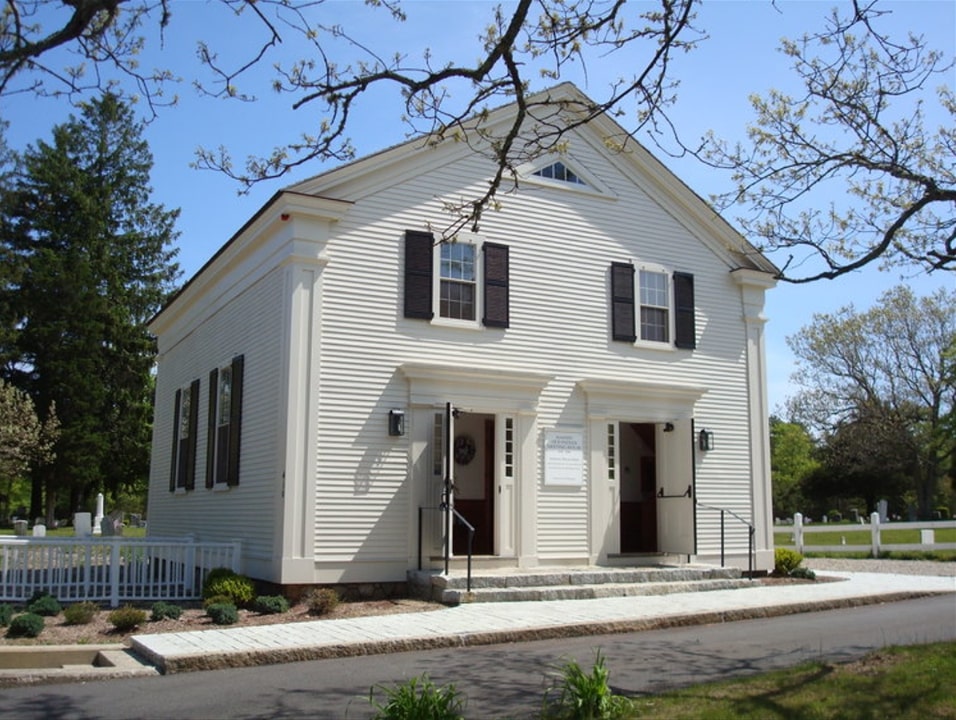 Photo: the Old Indian Meeting House of the Wampanoag Tribe, located at 410 Meetinghouse Road, Mashpee, Massachusetts. Credit: Mashpee Wampanoag Museum.