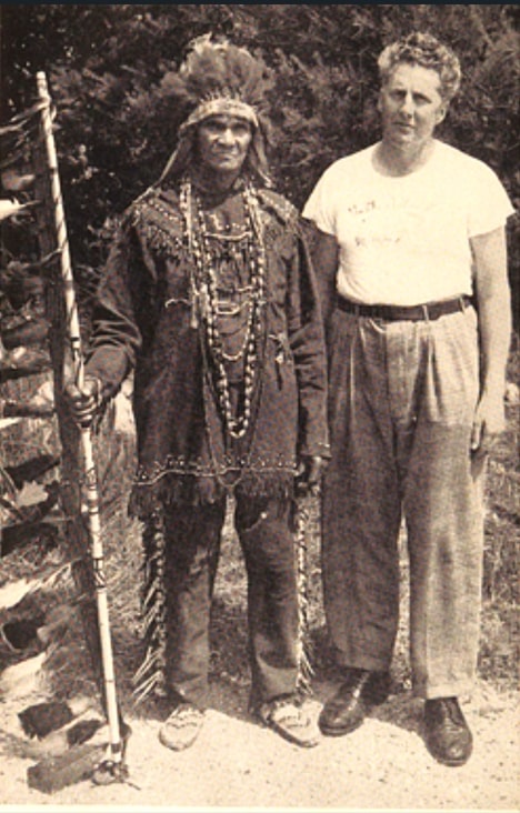 Photo: (left to right) Ambrose Pells and Edward Rowe Snow. Credit: Dolly Bicknell.