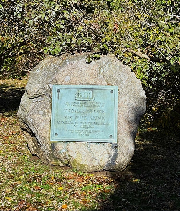 Photo: Tupper monument. Credit: Ralph Cahoon and Historic Data Base.