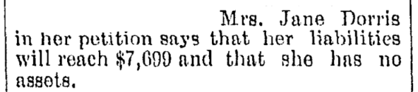 An article about Jane Dorris, San Diego Union newspaper 24 November 1892