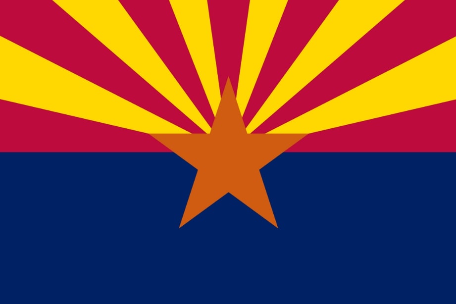 Illustration: Arizona state flag. Credit: Wikimedia Commons.