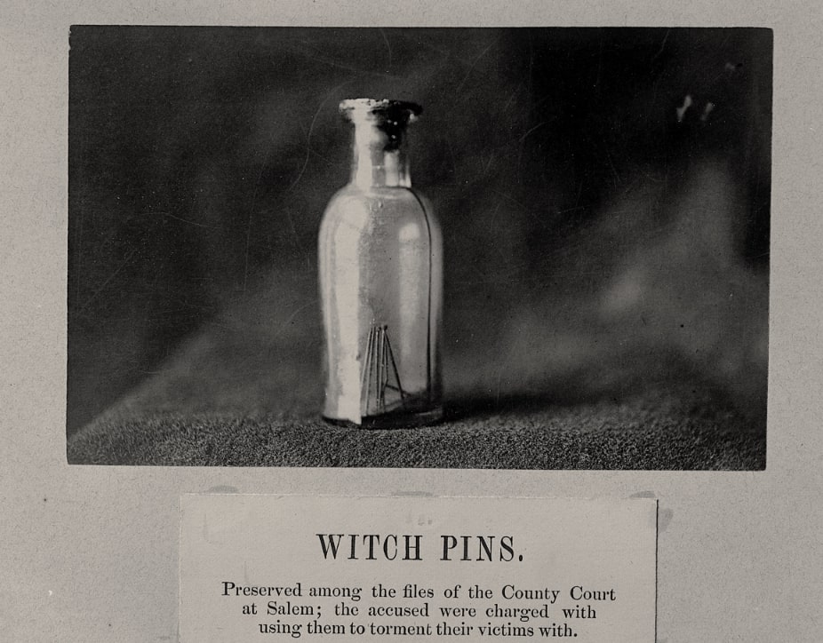 Photo: witch pins from the Salem witch trials. Credit: Frank Cousins Collection, Digital Commonwealth.