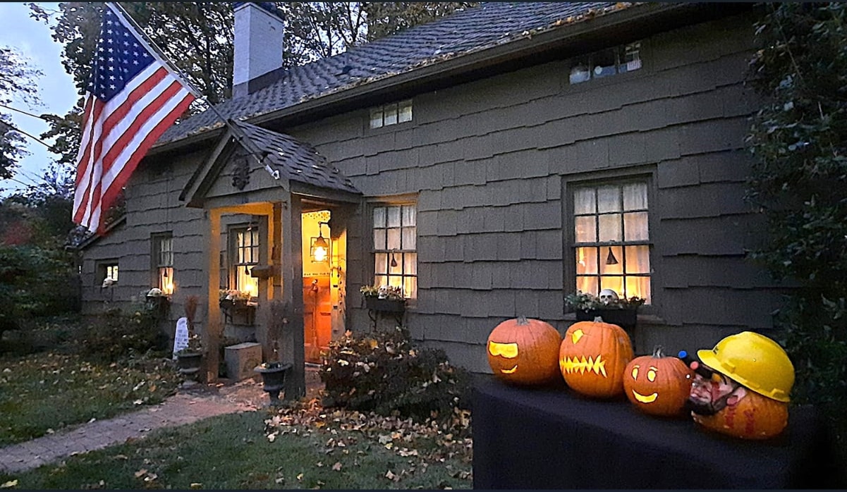 Photo: the Ayers-Allen House at Halloween. Credit: Ayers-Allen House Facebook page.