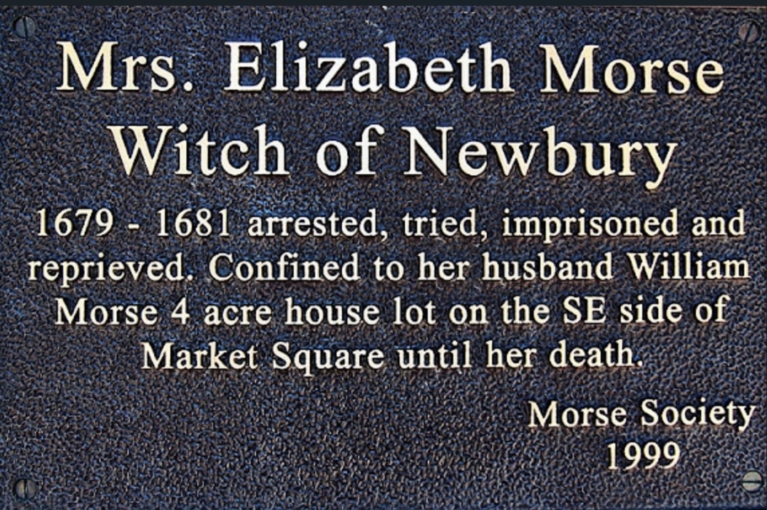 Photo: historical plaque for Elizabeth Morse, Newburyport, Massachusetts. Credit: J. W. Ocker.