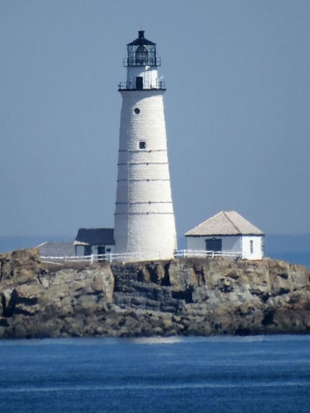 Photo: Boston Light on Little Brewster Island in Boston Harbor, Massachusetts, first lighthouse in what is now the U.S. Credit: Jwgetchell; Wikimedia Commons.