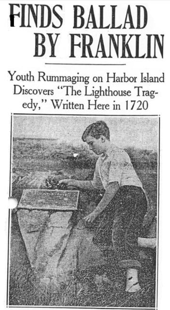 Photo: Babcock Jr. from an old newsclip. Credit: United States Lighthouse Society Collection.