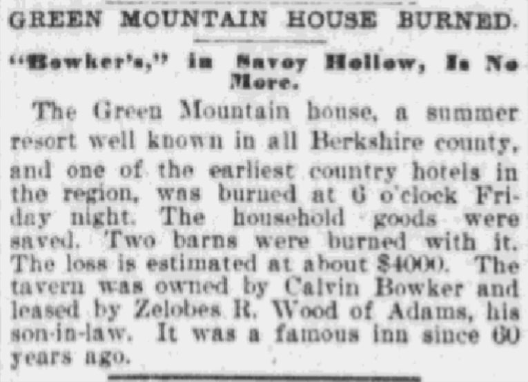 An article about the Bowker Tavern, Springfield Republican newspaper 25 June 1893