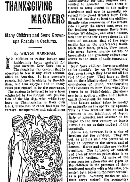 An article about Thanksgiving, Aberdeen Daily News newspaper 29 November 1911