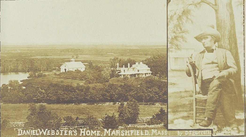 Photos: Daniel Webster and his home in Marshfield, Massachusetts. Credit: Library of Congress, Prints and Photographs Division.