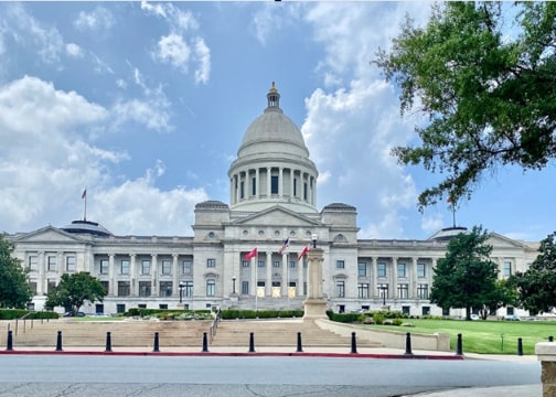 Photo: the Arkansas State Capitol in Little Rock, Arkansas. Credit: w_lemay; Wikimedia Commons.