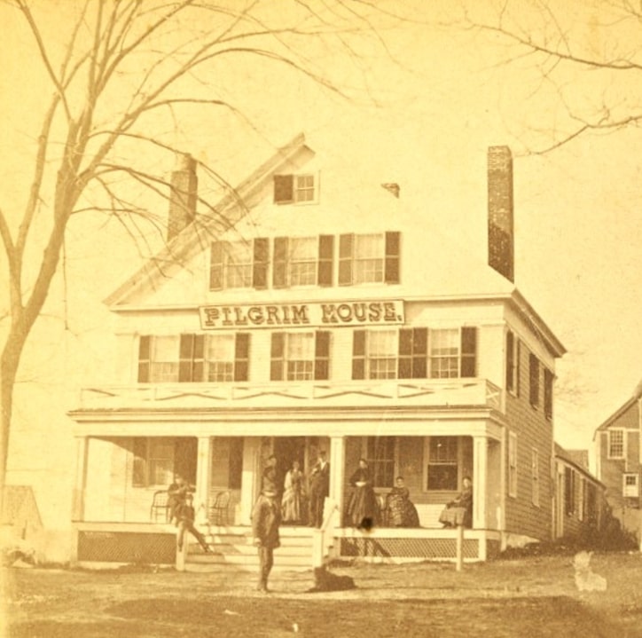 Stereograph: Pilgrim House, Provincetown, Massachusetts, by George H. Nickerson, c. 1870. Credit: Smithsonian National Museum of American History.