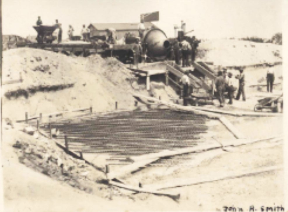 Photo: early stages of constructing the Pilgrim Monument, before the first stone was laid. Credit: Provincetown History Project.