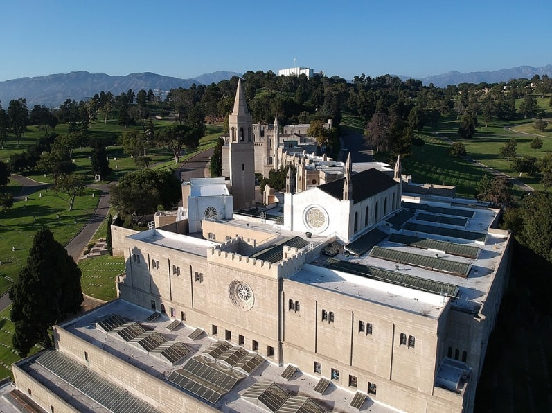 Photo: the Great Mausoleum at Forest Lawn Memorial Park, Glendale, California. Credit: 1906editor; Wikimedia Commons.