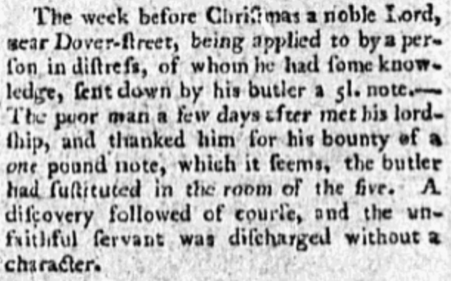 An article about Christmas, Gazette of the United States newspaper 6 July 1799