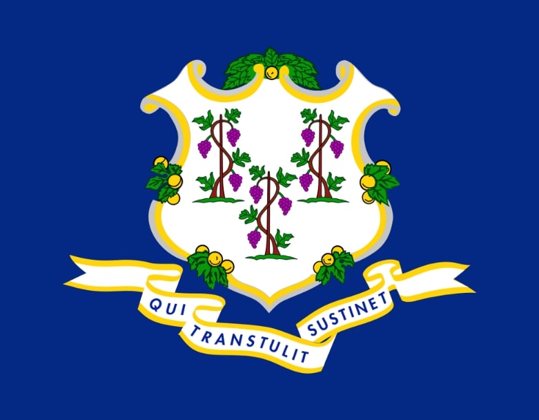 Illustration: Connecticut state flag. Credit: Wikimedia Commons.