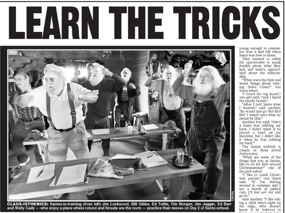 An article about Santa Claus, New York Post newspaper 24 December 2006