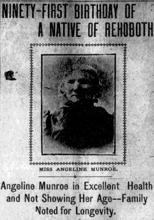 An article about Angeline Munroe, Pawtucket Times newspaper 24 November 1900