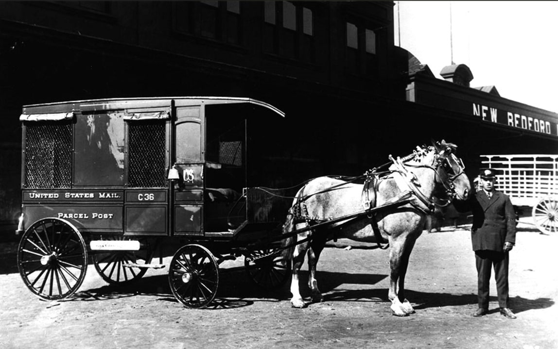 Photo: Parcel Post wagon in New Bedford, Massachusetts. Credit: Smithsonian National Postal Museum.