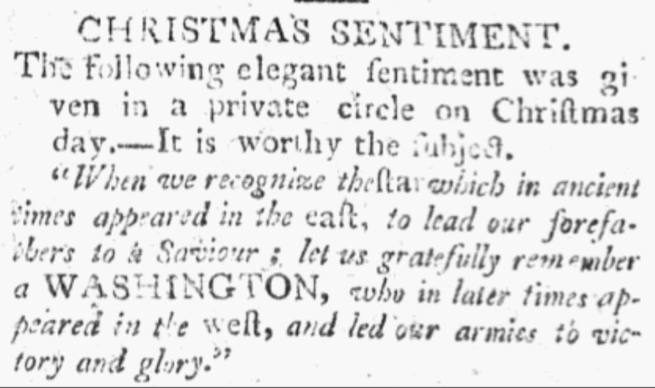 An article about Christmas, Polar Star newspaper 3 January 1797