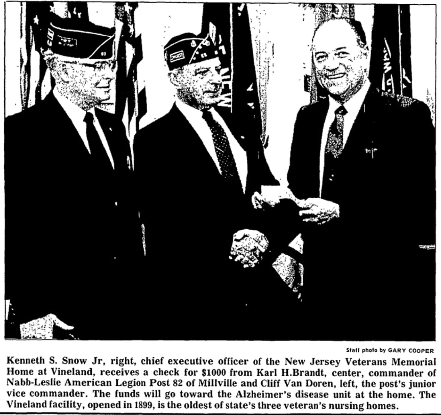 An article about Kenneth Snow Jr., Bridgeton Evening News newspaper 27 June 1989