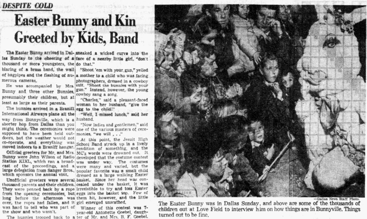 An article about Easter, Dallas Morning News newspaper 13 March 1950