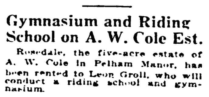 An article about Arthur Cole, New York American newspaper 19 October 1923