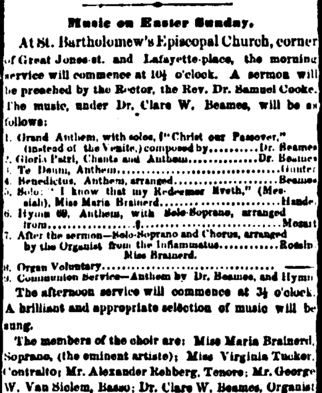 An article about Easter, New-York Daily Tribune newspaper 15 April 1865