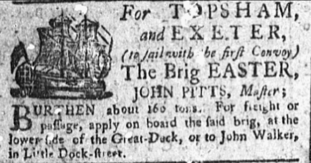 An article about the brig "Easter," New-York Gazette and Weekly Mercury newspaper 5 April 1779