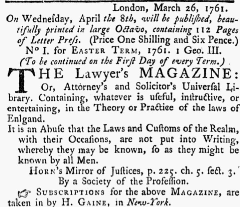 An article about Easter, New-York Mercury newspaper 27 July 1761