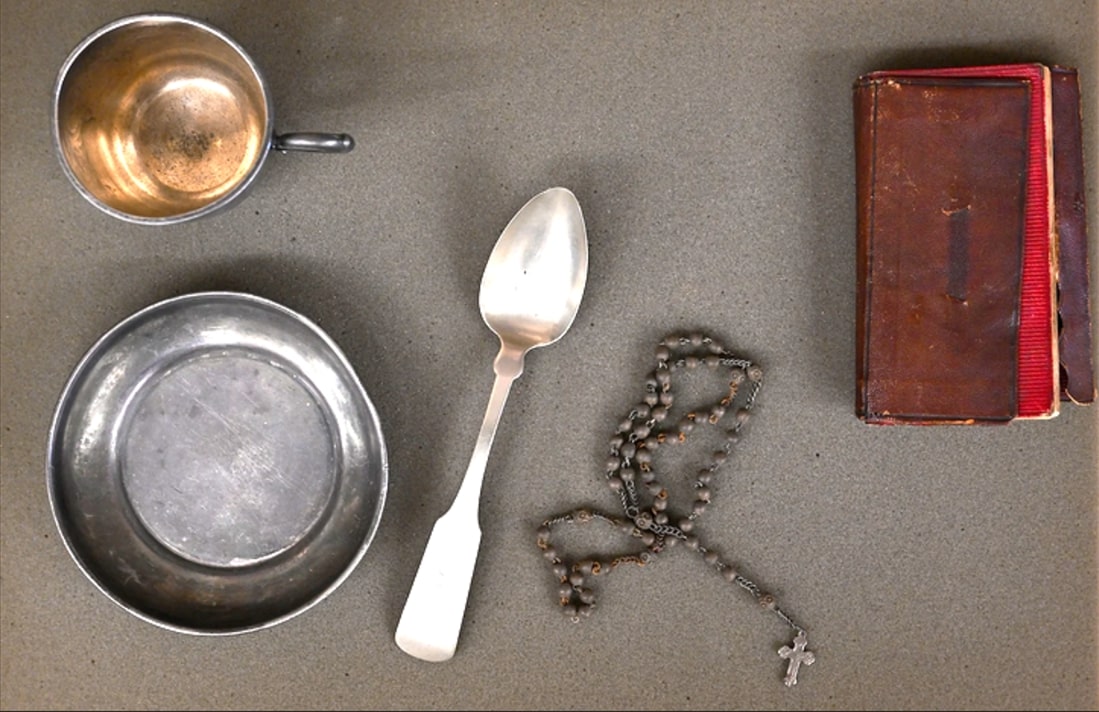 Photo: Father Cooney’s mess kit. Credit: Notre Dame Special Collection.