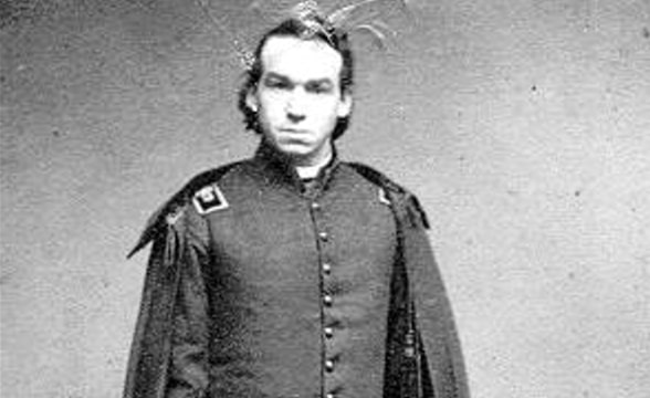 Photo: close-up of Rev. Peter P. Cooney. Credit: Notre Dame Special Collection.