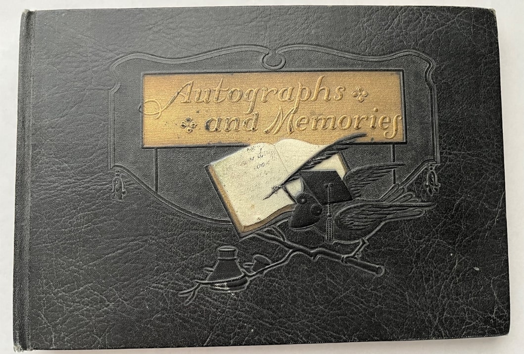 Photo: school memory book. Credit: Gena Philibert-Ortega.