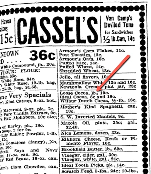A store ad, Reading Eagle newspaper 26 June 1919