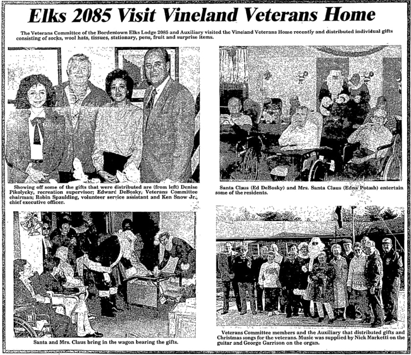 An article about a veterans home, Trentonian newspaper 12 February 1989