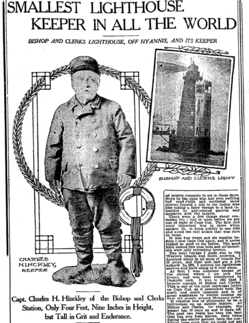 An article about Charles Hinckley, Boston Herald newspaper 25 August 1907