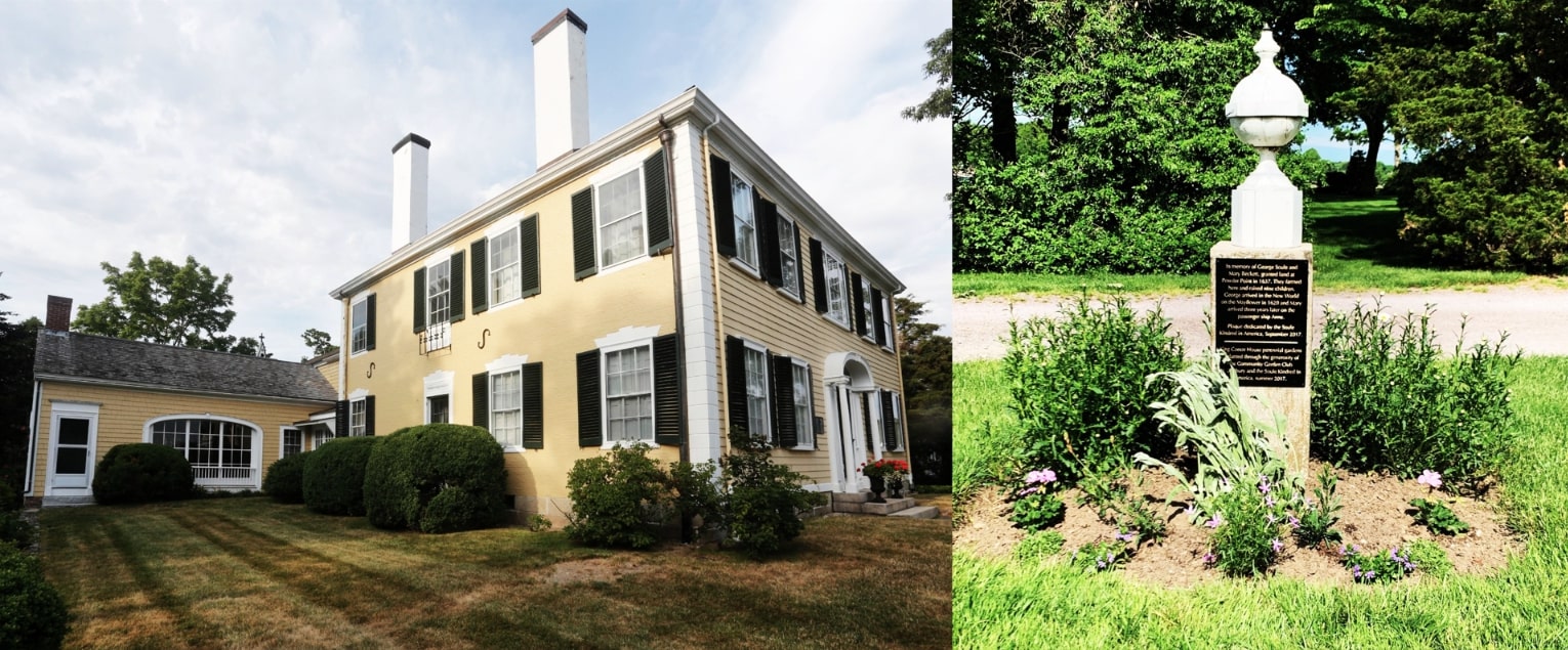 Photos: King Caesar House and historical marker, Duxbury, Massachusetts, Credit: Duxbury Historical Society.